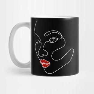 Red | One Line Drawing | One Line Art | Minimal | Minimalist Mug